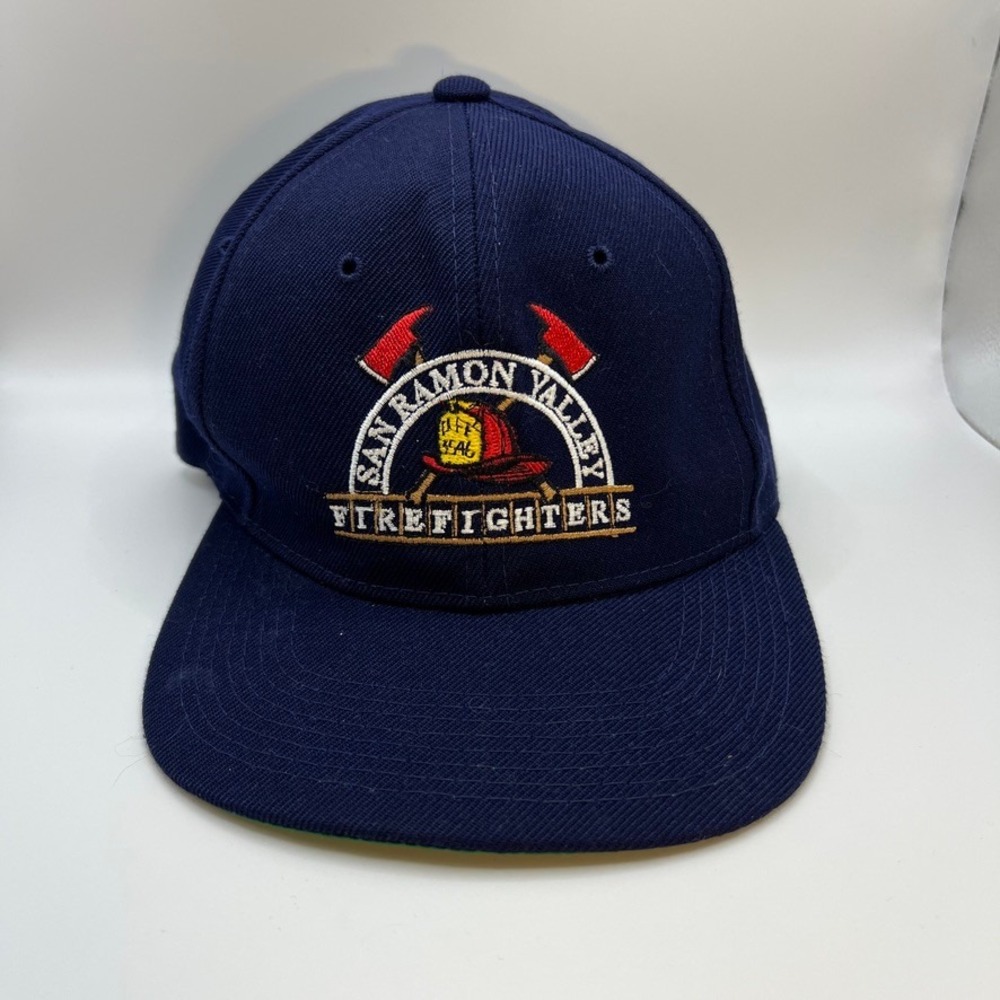 San Ramon Valley Firefighters Hat- Vintage 90s‎ Headmaster Snapback Baseball Cap